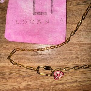 Limited Edition Logan Tay heart and lock necklace! Gold
